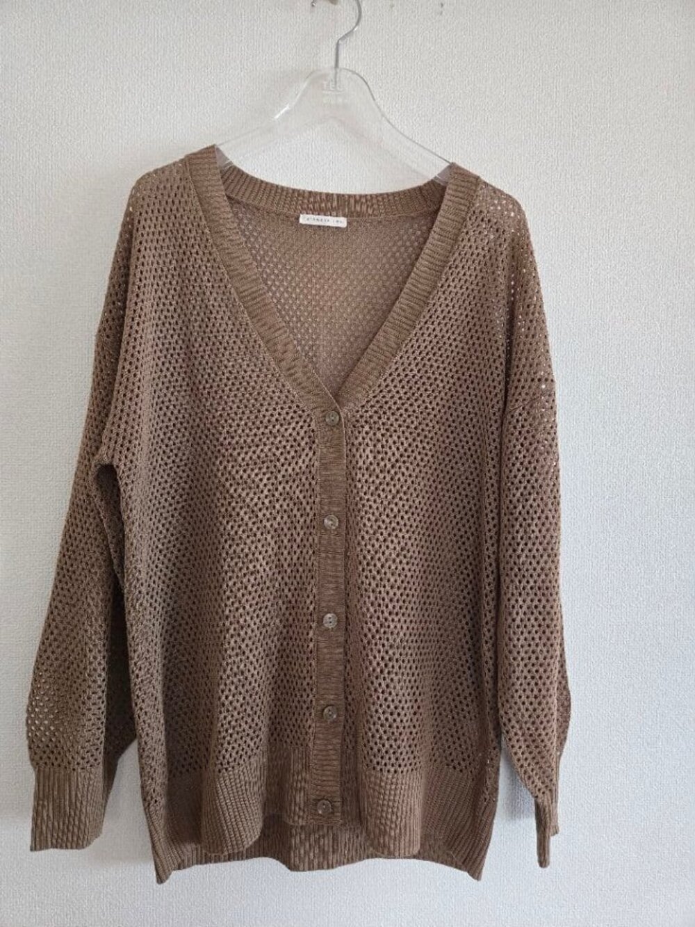 Newer Mesh Knit V-Neck Cardigan Size L